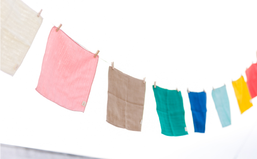 cumuco（クムコ）6重織ガーゼ ハンカチ Mサイズ　5枚セット_すみ【G0491】 すみ M