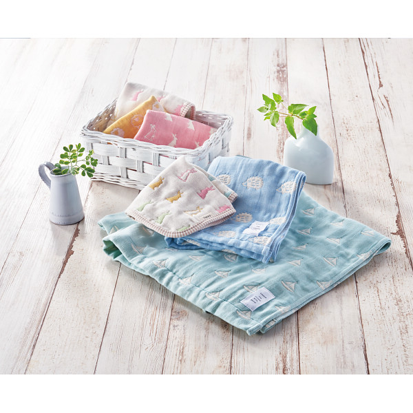 ふわら　六重織タオルハンカチ２枚セット_化粧箱入【G0611】_1633221 化粧箱入