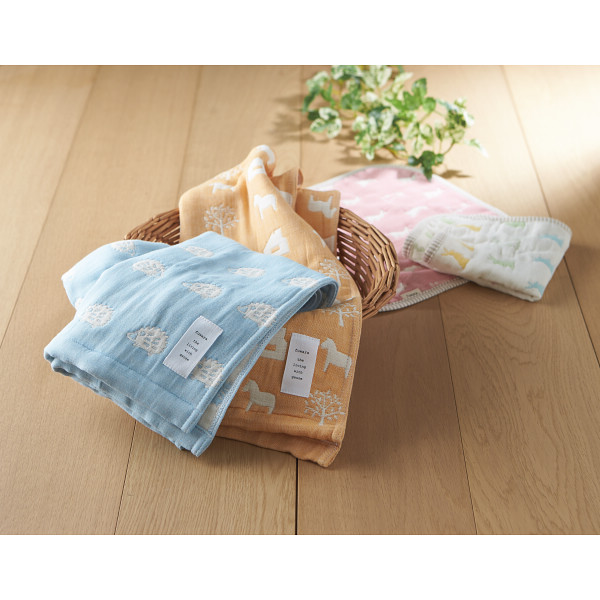 ふわら　四重織フェイスタオル・六重織タオルハンカチセット_化粧箱入【G0615】_1633226 化粧箱入