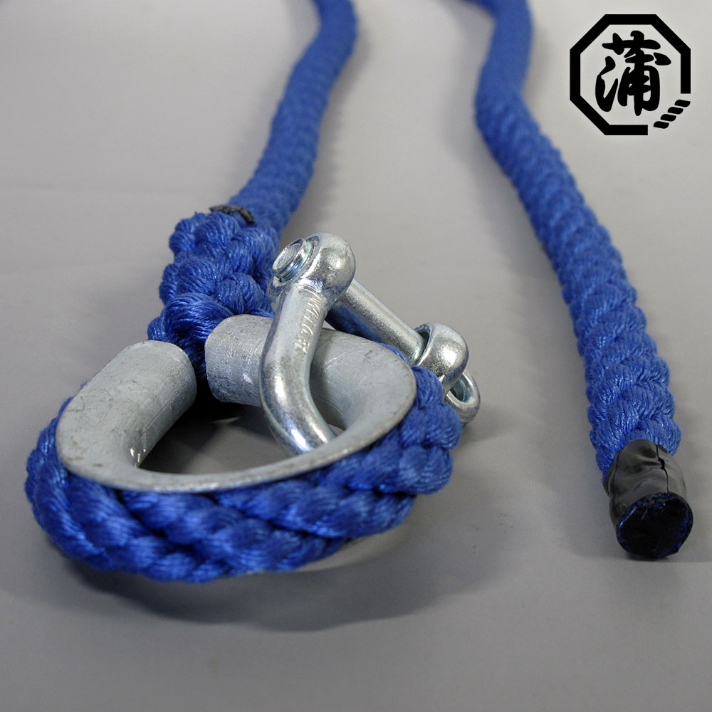 蒲印のアンカーロープ 片側シンブル加工 G2T-A （10ｍｍ×30ｍ）_【G0633】