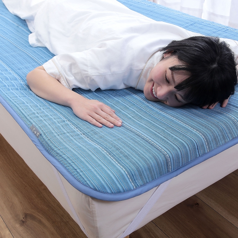 三河木綿ふわふわ綿わた敷パッド 　セミダブルサイズ_【G0666】