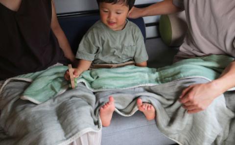 ガーゼケット OMUTI ハーフサイズ_デニム【G0301】 デニム ハーフ