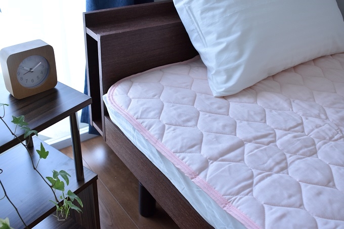 和晒し　ダブルガーゼ敷パット　ダブルサイズ_ピンク【G0208】 ピンク ダブル