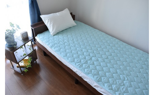 和晒し　ダブルガーゼ敷パット　ダブルサイズ_グリーン【G0208】 グリーン ダブル