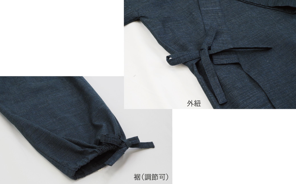 【男性用/日本製】 三河木綿 作務衣 メンズ 上下セット 綿100%_M／ブラック【G0535】 ブラック M