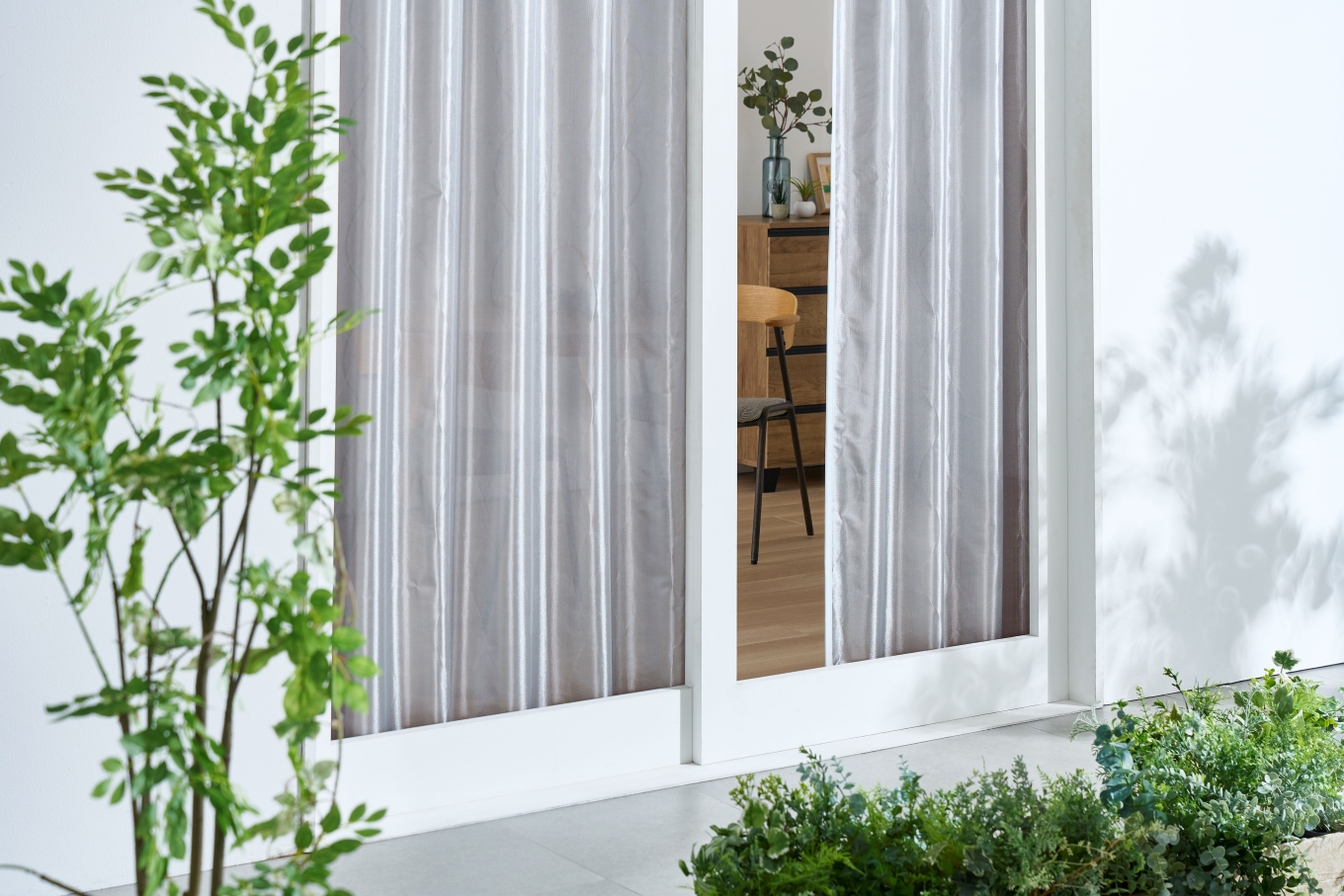 遮熱UVカットレースカーテン SP3424 掃き出しワイド窓用Ｓ_【G0570】