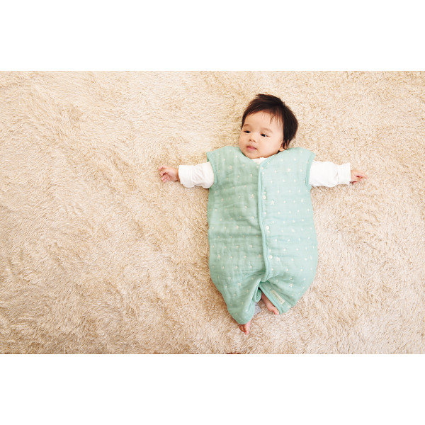 アンジェロラックス　２ＷＡＹ ６重ガーゼスリーパー_袋入：ミントブルー【G0624】_1667883 袋入：ミントブルー