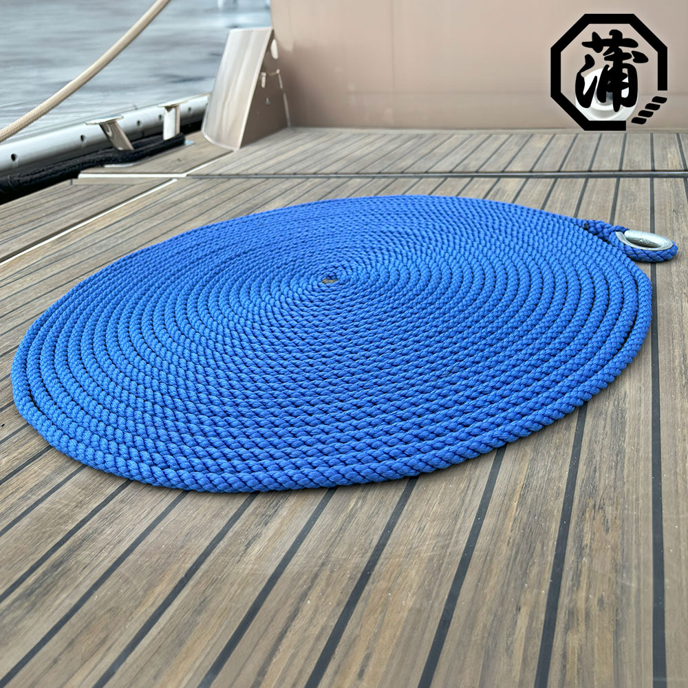 蒲印のアンカーロープ 片側シンブル加工 G2T-A （12ｍｍ×30ｍ）_【G0634】