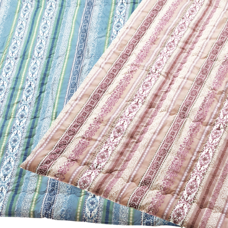 【シングル】肌掛け布団（ウール50％混わたを中綿に使用したやさしい暖かさの肌掛け布団）（サイズ140×190cm）_ブルー【G0681】 ブルー