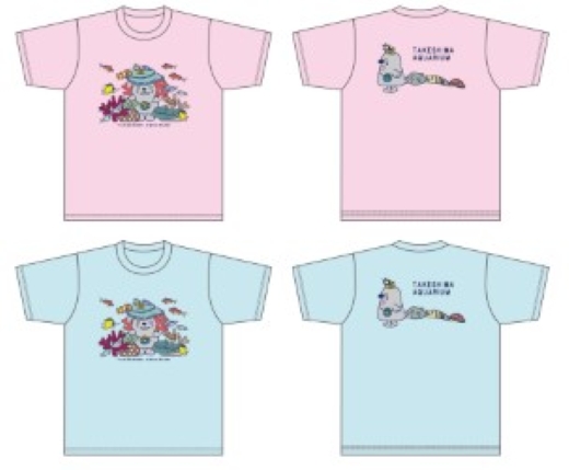 竹島水族館Tシャツ_S / ピンク【G0731】 ピンク S