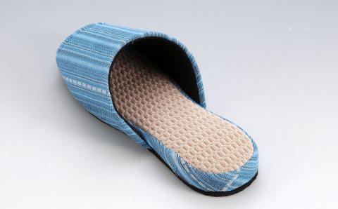 【素足で履きたくなるさわやかさ】三河木綿スリッパ_Mサイズ【G0241】 M