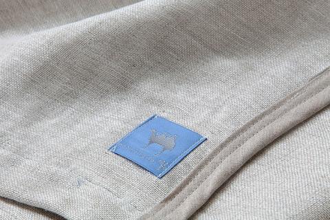 【ふわっと軽く上質リネンならではの滑らかな肌ざわり】リネンガーゼ３重ガーゼケット（亜麻色）_【G0447】