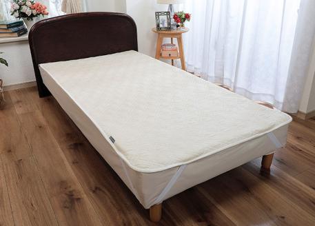 【自然派志向の方にオススメ！】オーガニックい草染め綿わた敷パッド　シングルサイズ_【G0450】