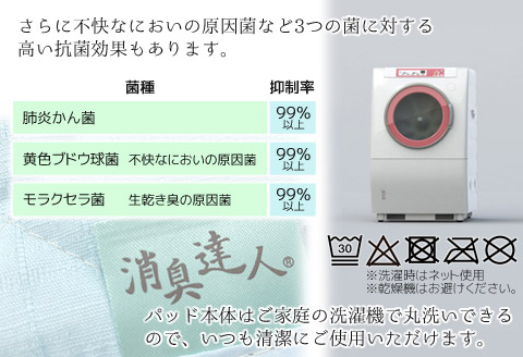 クールアウトラスト＆消臭達人 敷パッド シングル_【G0384】 敷パッド シングル