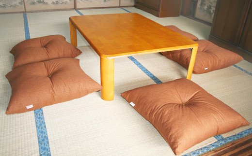 5枚組座布団　和かすり _茶【G0272】 茶