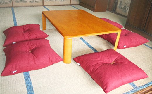 5枚組座布団　和かすり _エンジ【G0272】 エンジ