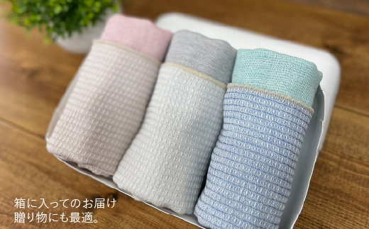 3重織り ガーゼハンドタオル ふわっフル 3枚セット_【G0305】
