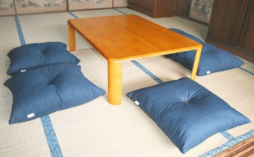 5枚組座布団　和かすり _紺【G0272】 紺