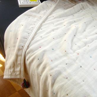 ふっくらふくふくの肌触り 大人用ふくふくガーゼケット（BOBO)_キナリ(8146)【G0398】 BOBO キナリ