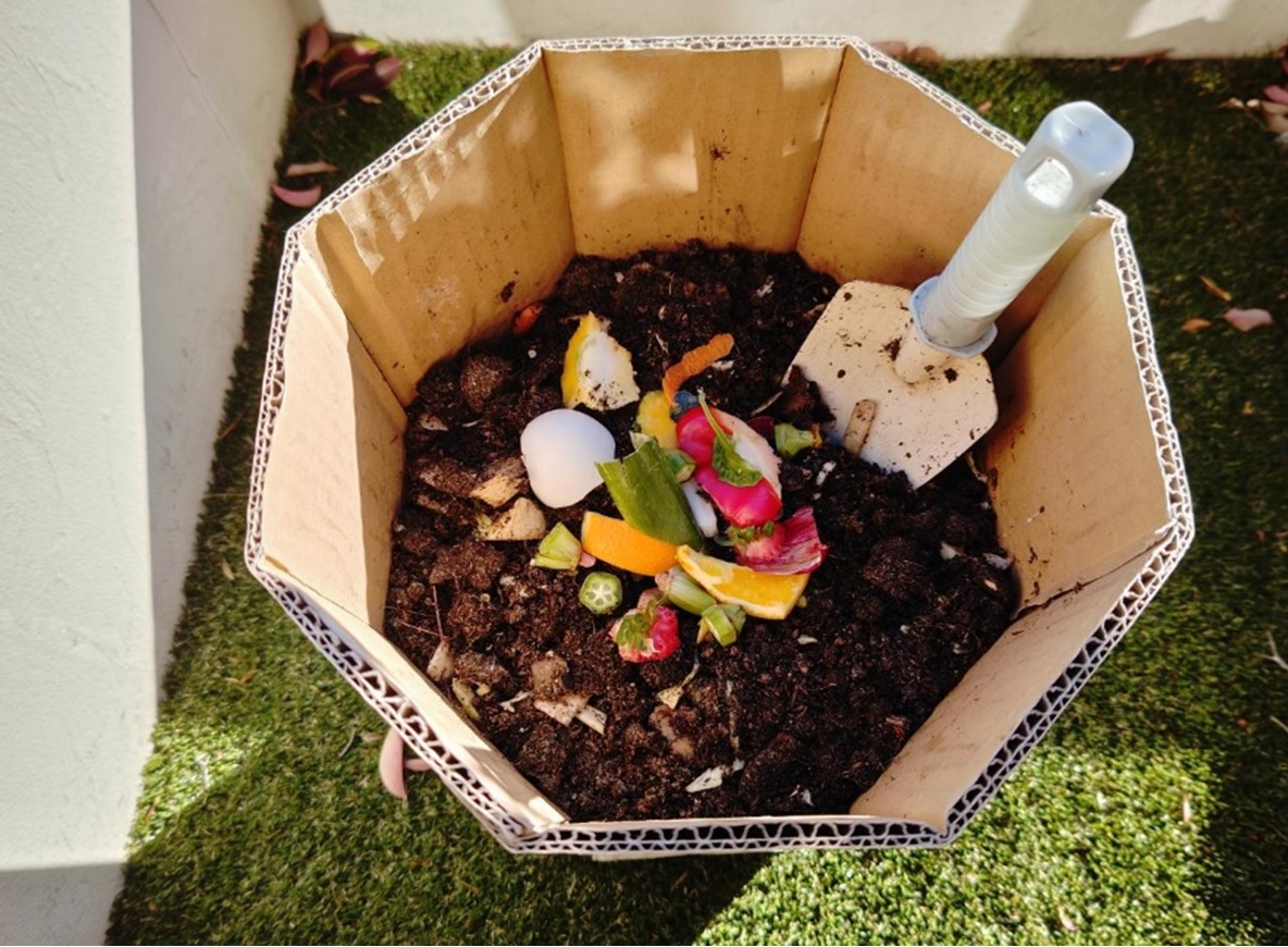 八角形ダンボールコンポスト「コンポごん」_【G0576】