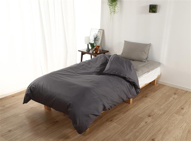 三河産　綿100％　制菌加工掛けふとんカバー_ダークグレー【G0577】 ダークグレー