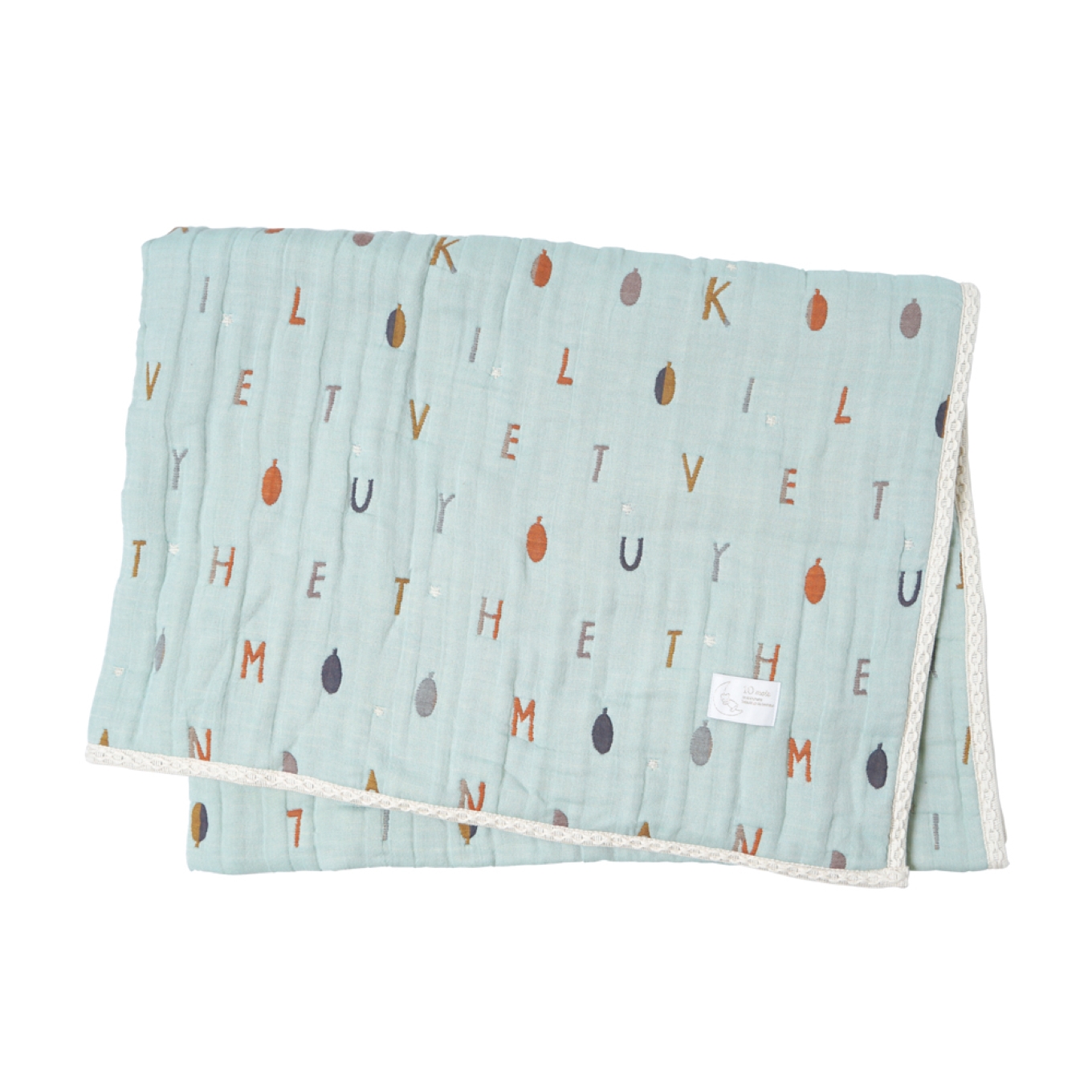 コットンとウールのいいとこ取り、大人用ふくふくガーゼケット_ミント（24251012）【G0583】 ミント（24251012）