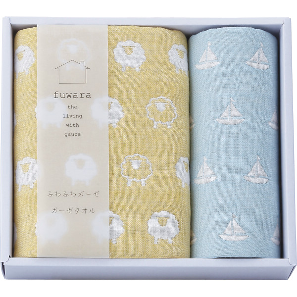 ふわら　六重織フェイスタオル・タオルハンカチセット_化粧箱入【G0603】_1404202 化粧箱入