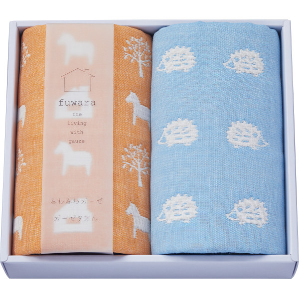 ふわら　四重織フェイスタオル２枚セット_化粧箱入【G0613】_1633220 化粧箱入