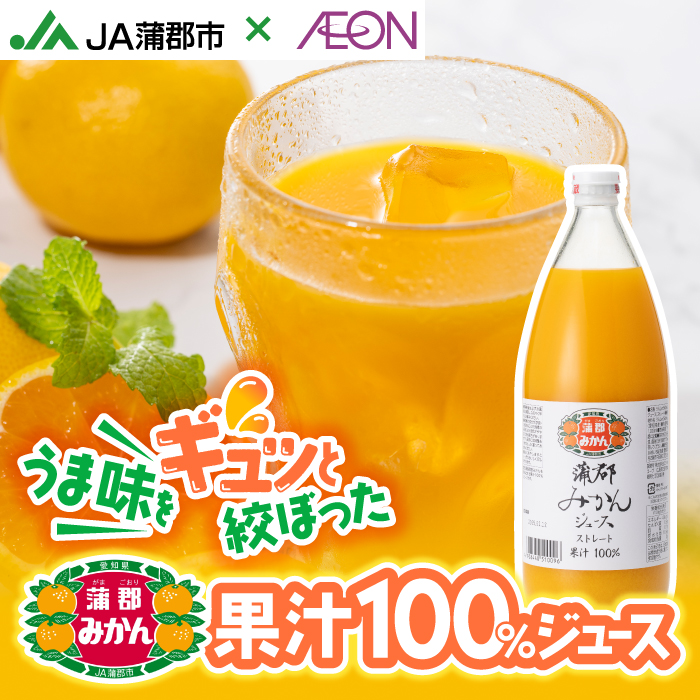 【数量限定】蒲郡みかんジュース（ストレート果汁100％みかんジュース）_【G0625】