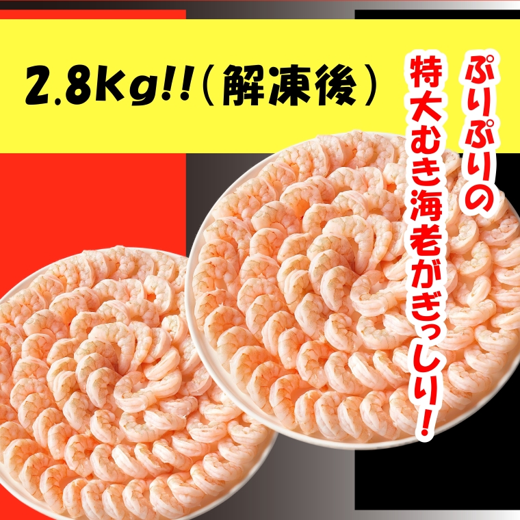 特大ムキエビ 2.8kg_【G0648】