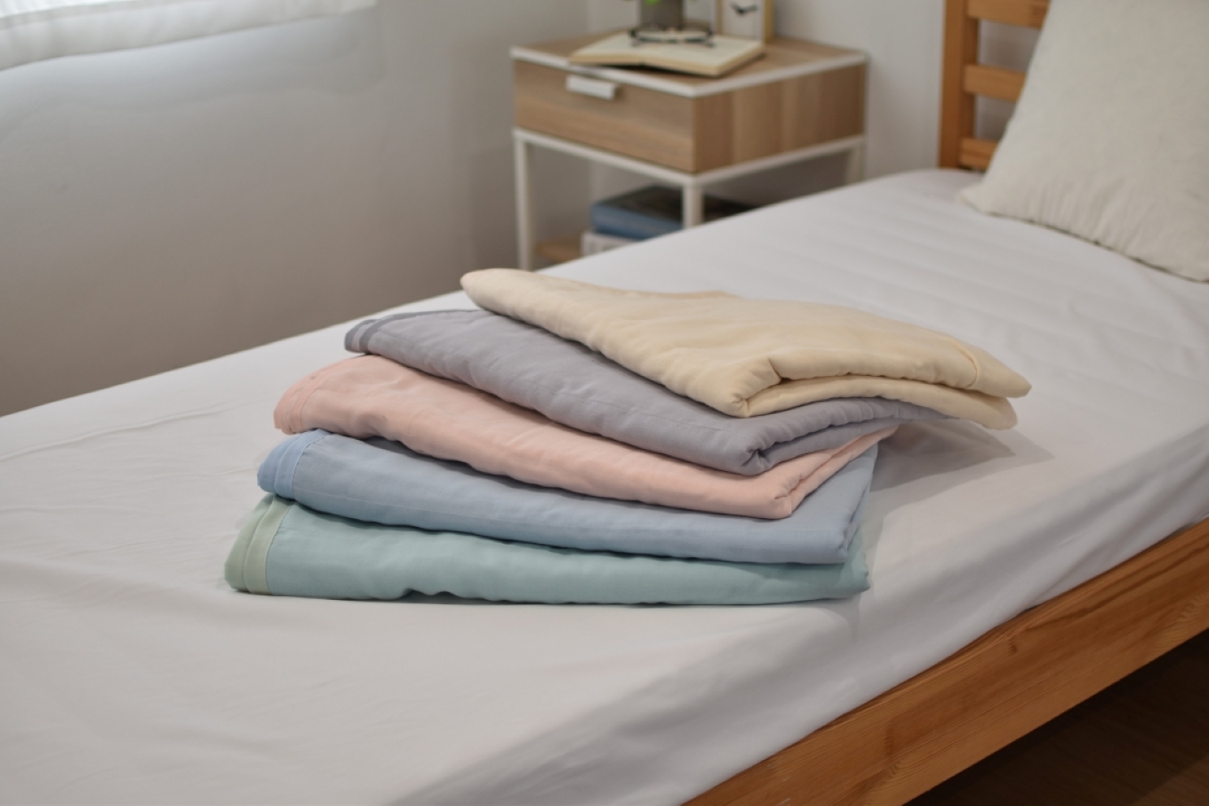 和晒し6重合わせ　ガーゼケット　大判_グレー【G0664】 グレー