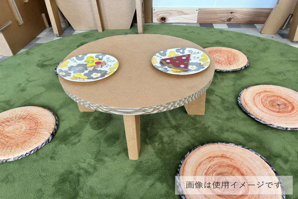 【ダンボール家具・トイ】ダンボールちゃぶ台｜かわいい 子ども 遊び おままごと オリジナル アレンジ