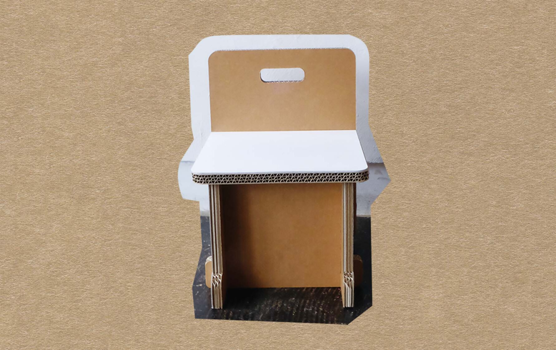 【ダンボール家具・トイ】ダンボールこどもつくえ&ちびっこスツール｜つくえ 椅子 おままごと おもちゃ 子ども 遊具 遊び 室内遊び かわいい