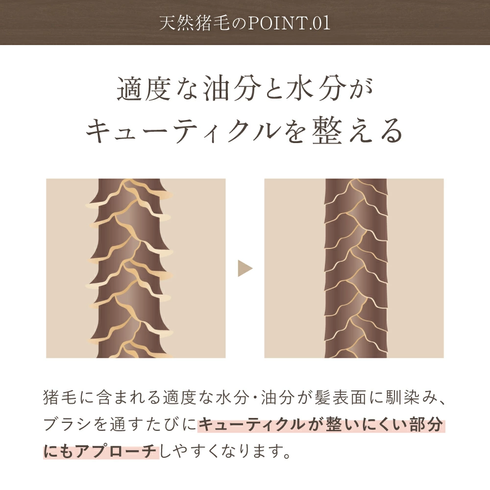 【LOABI/ロアビ公式】 くし ヘアブラシ Caple カプレ（竹材 / ラウンド型）｜ くし クシ ヘアブラシ 櫛 猪毛 豚毛 ストレートブラシ ブラシ 髪の毛 サラサラ ストレート くせ毛 艶髪 静電気 防止 プレゼント 高級 ギフト 竹材 Caple カプレ 愛知県 岐阜県 名古屋 acct LOABI