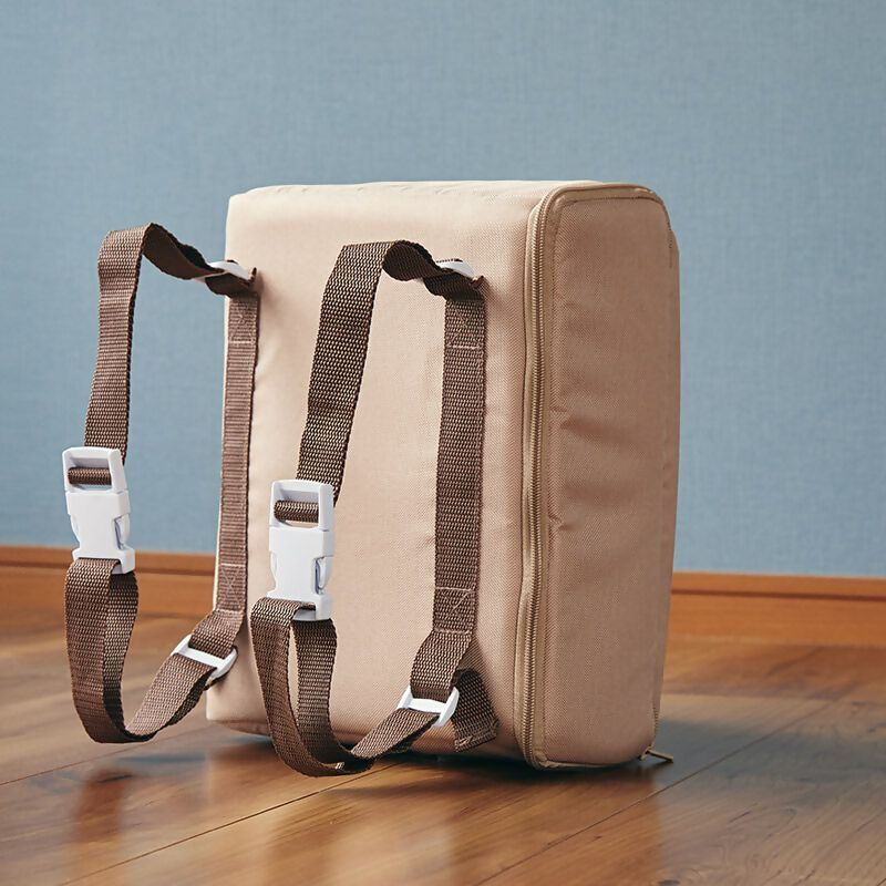 リュックチェアルンルン（ブラウン）｜カトージ KATOJI ブランド 子育て ベビー用品 赤ちゃん 子ども 子供 リュック かばん ベビー かわいい クッション 鞄 カラフル チェア 椅子 いす お出かけ リュックチェア