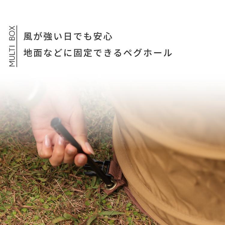 【EVOKE/イヴォーグ公式】MULTIBOX マルチボックス 60L 収納ボックス（グレー）｜ トラッシュボックス キャンプ ポップアップ ゴミ箱 おしゃれ 折りたたみ ポップアップトラッシュボックス 収納ボックス 収納ケース 大容量 防水 薪入れ MULTIBOX 60L 愛知県 岐阜県 名古屋 acct EVOKE