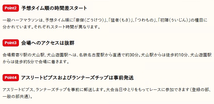 第45回読売犬山ハーフマラソン参加権（ハーフマラソン）