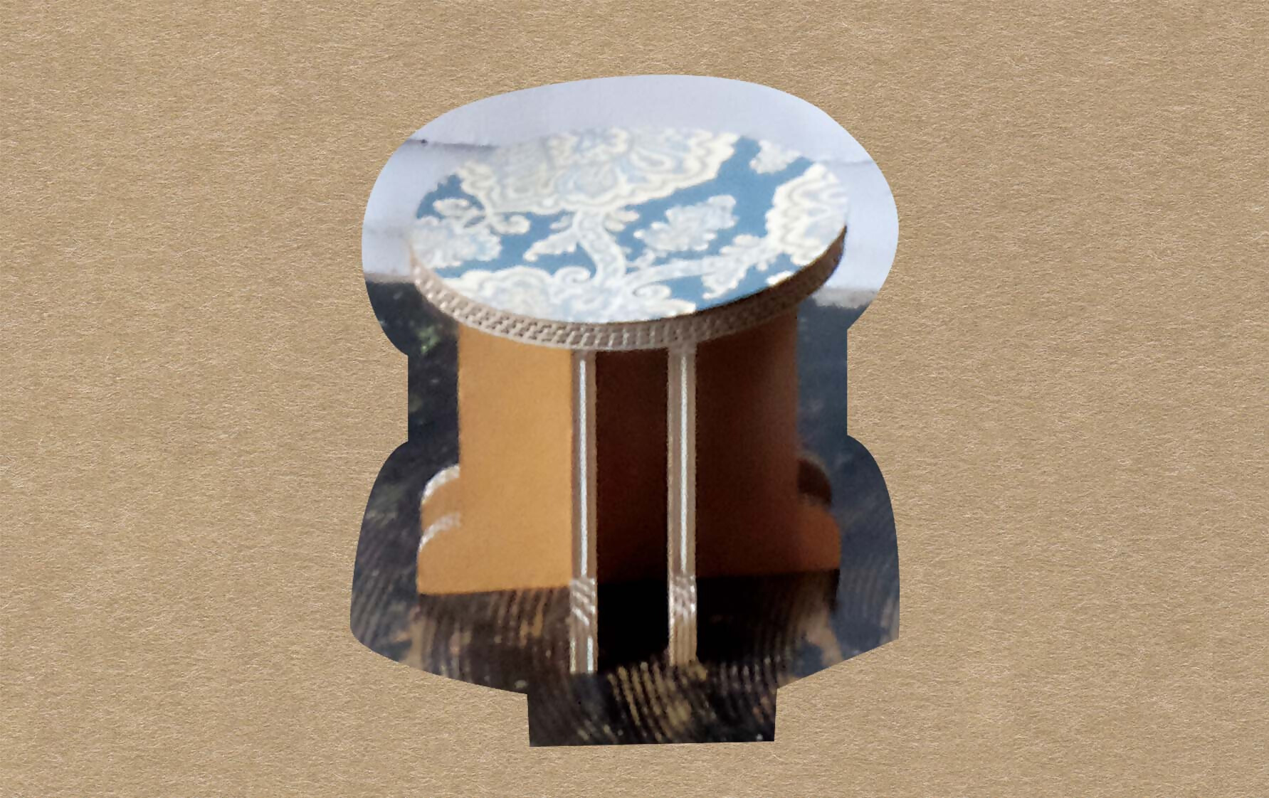 【ダンボール家具・トイ】ダンボール丸イス小｜子ども ダンボールトイ おもちゃかわいい 遊び オリジナル