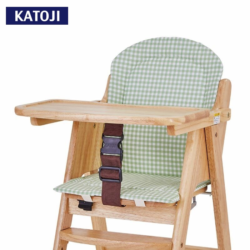 日本製　折りたたみ用チェアクッション（グリーンチェック）（クッションのみ）｜カトージ KATOJI ブランド 子育て 子ども 子供 赤ちゃん ベビー マット かわいい チェック 洗濯可 ベビー用品 ハイチェア 折りたたみチェア イス クッション ベビーチェア チェアクッション
