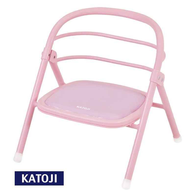 折りたたみパイプイス（ピンク）｜カトージ KATOJI ブランド 子育て 子ども 子供 椅子 コンパクト かわいい 豆イス 豆椅子 まめ椅子 小さい ピンク 桃 折りたたみ 折り畳み