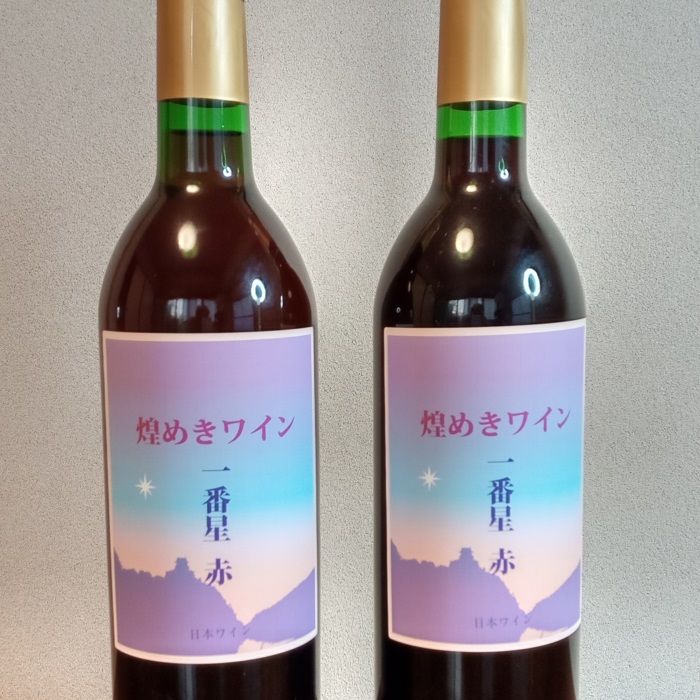 煌めきワイン一番星（赤）2本｜ワイン 赤ワイン 720ml 2本セット 純国産 アルコール 酒 国産ワイン 愛知 愛知県 岐阜 尾張