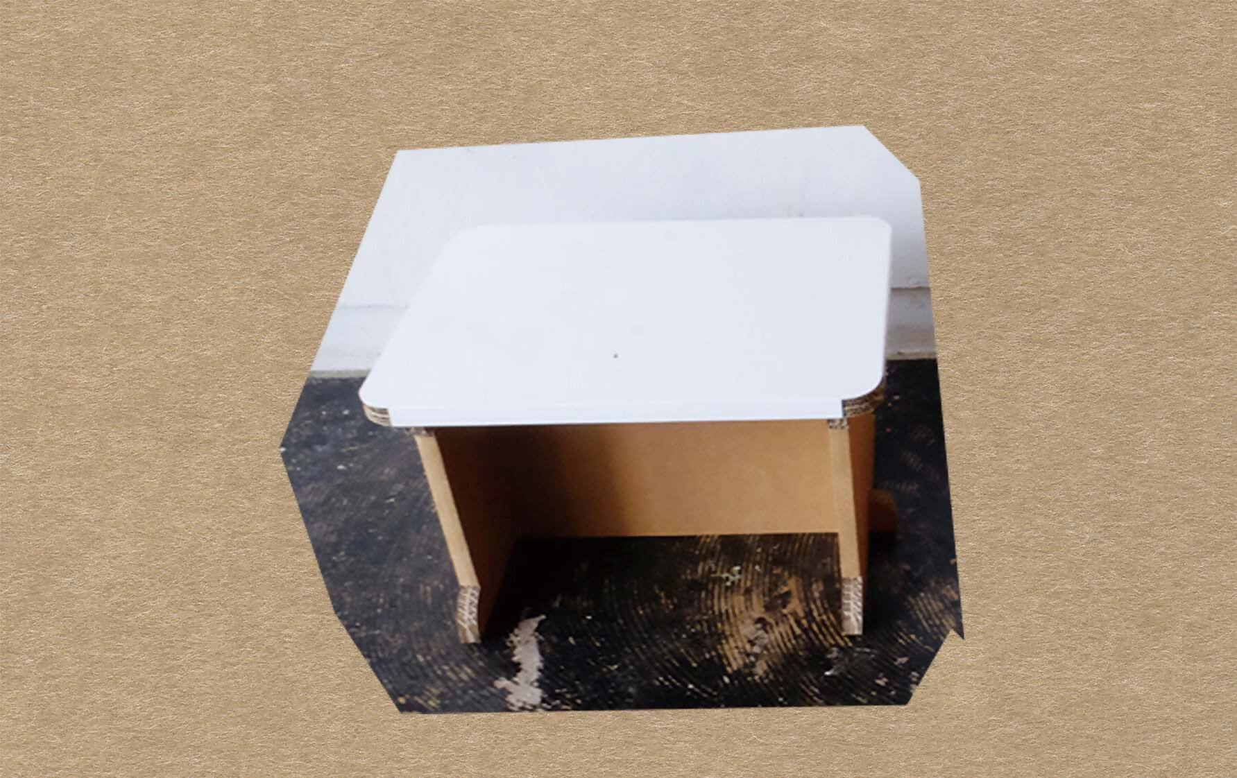 【ダンボール家具・トイ】ダンボールこどもつくえ&ちびっこスツール｜つくえ 椅子 おままごと おもちゃ 子ども 遊具 遊び 室内遊び かわいい