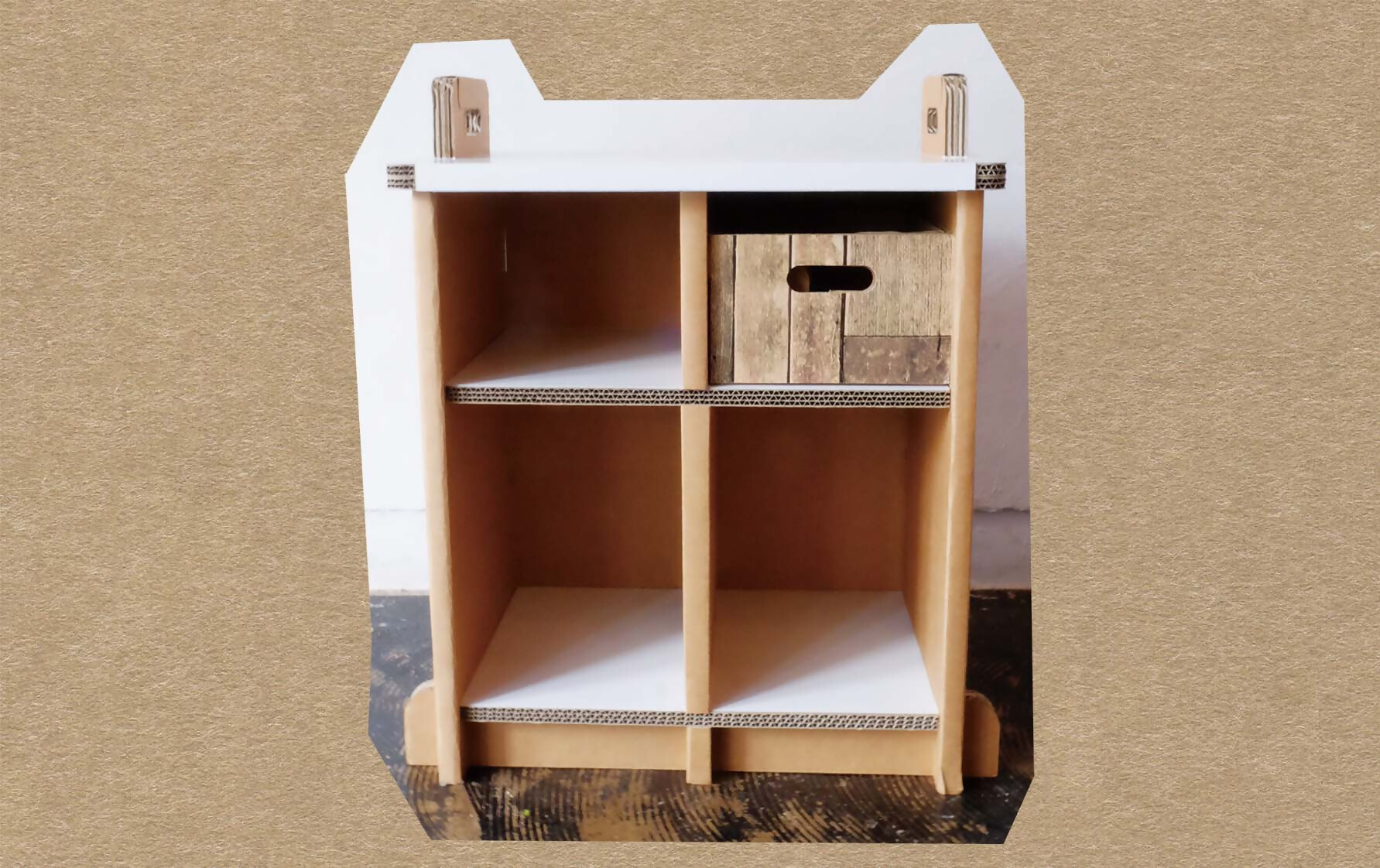 【ダンボール家具・トイ】ダンボールランドセルラック mini｜ラック 棚 おままごと おもちゃ 子ども 遊具 遊び 室内遊び かわいい