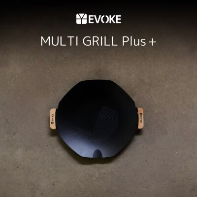 【EVOKE/イヴォーグ公式】 MULTIGRILL PLUS＋マルチグリドル 鉄板（ブラック）｜ マルチ グリドル マルチグリドルパン MultiGrill Plus＋ 取っ手 ケース マルチグリル キャンプ フライパン 鉄板 愛知県 岐阜県 名古屋 acct EVOKE
