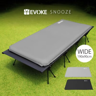 【EVOKE/イヴォーグ公式】 SNOOZE スヌーズ インフレータブルマット（グレー）｜ キャンプ マット ワイド 車中泊 マット キャンプマット 車中泊マットレス 車中泊エアーマット インフレーターマット インフレータブルマット SNOOZE スヌーズ 災害 防災 愛知県 岐阜県 名古屋 acct EVOKE