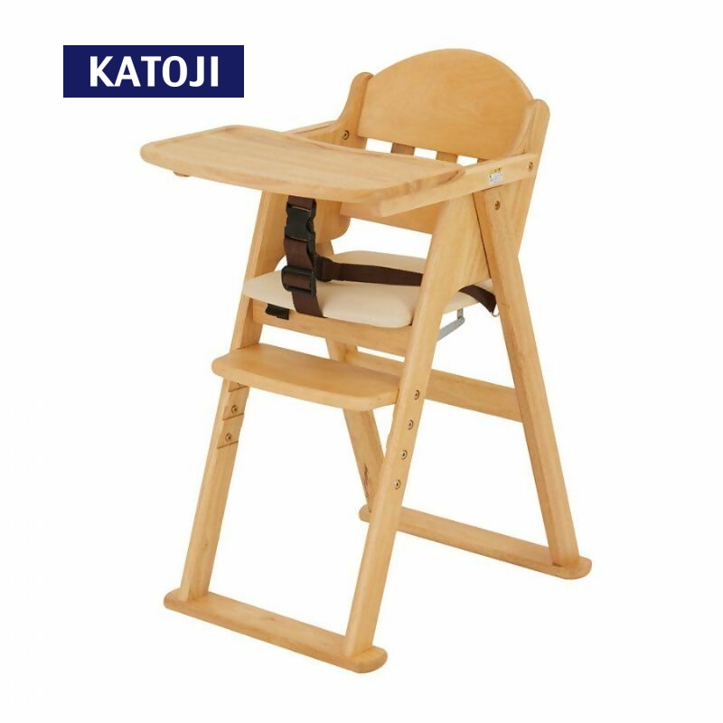 木製ハイチェア CENA lx（ナチュラル）｜カトージ KATOJI 子ども 赤ちゃん 幼児 椅子 ブランド 子育て 家具 おしゃれ かわいい 折りたたみ ハイチェア キッズチェア チャイルドチェア 木製 子供用 ナチュラル