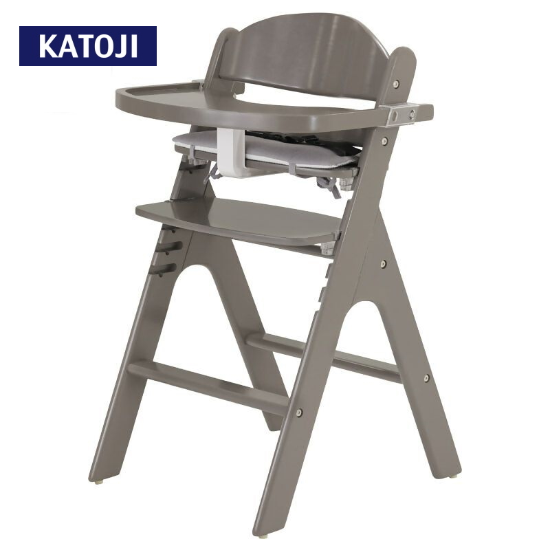 木製ハイチェア スワルン クッション付（グレー）｜カトージ KATOJI 子ども 赤ちゃん 幼児 椅子 ブランド 子育て 家具 おしゃれ かわいい ハイチェア キッズチェア チャイルドチェア 木製 子供用 ナチュラル