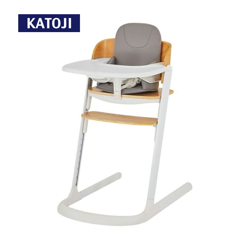 ウッドグローイングチェア マット付（ホワイト＆ナチュラル）｜カトージ KATOJI 子ども 赤ちゃん 子供 幼児 椅子 ブランド 子育て 家具 おしゃれ スタイリッシュ 完成品 ハイチェア キッズチェア チャイルドチェア 子供用 ナチュラル ダイニング