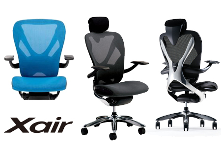 Inaba OfficeChair 「Xair（エクセア）」（アクアブルー） | チェア 椅子 リクライニング イナバ オフィス PC 事務用品 キャスター おしゃれ インテリア クッション 家具 オフィスチェア