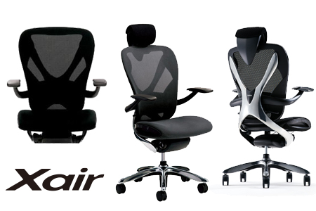 Inaba OfficeChair 「Xair（エクセア）」（ブリリアントブラック） | チェア 椅子 リクライニング イナバ オフィス PC 事務用品 キャスター おしゃれ インテリア クッション 家具 オフィスチェア